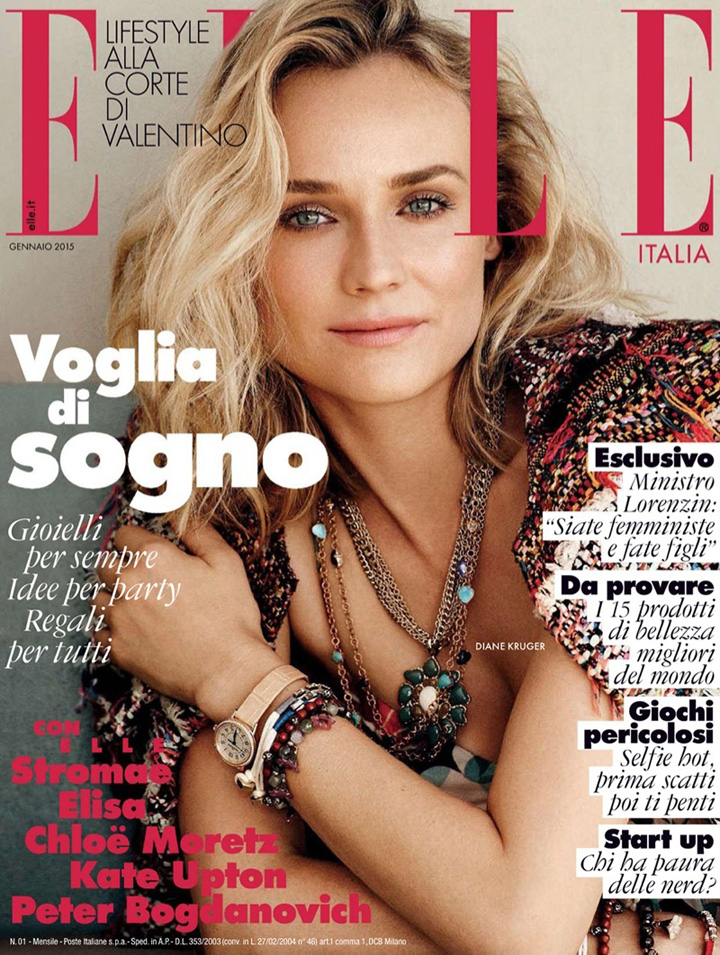 Diane Kruger《Elle》意大利版2015年1月号