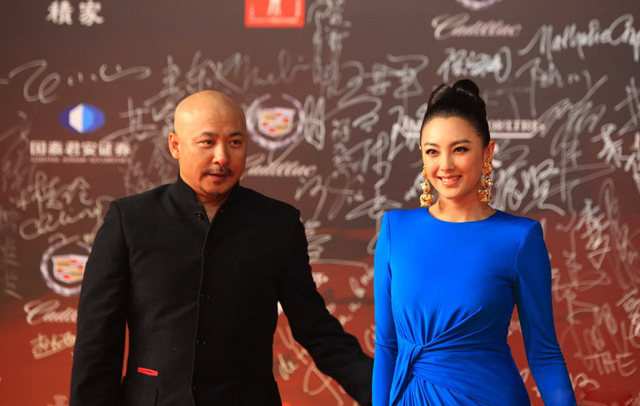 王全安、张雨绮夫妇在第十五届上海国际电影节